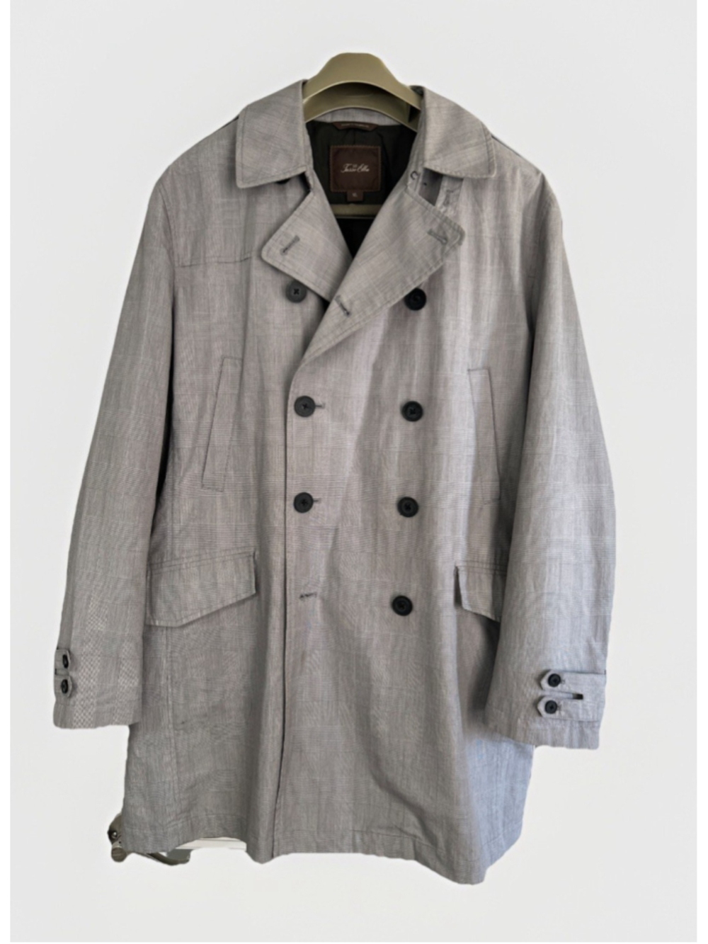 Tasso Elba Men’s XL Double Breasted Overcoat Windbreaker